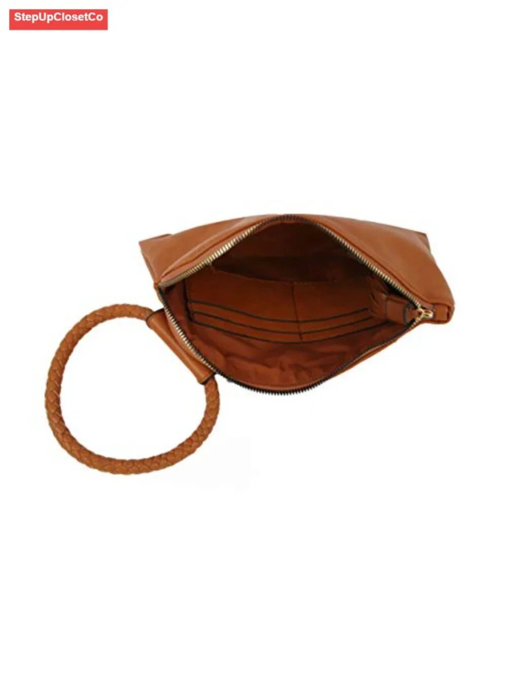 Vegan Leather Clutch Wristlet Wallet with Hand Strap, Card Slots for Evening